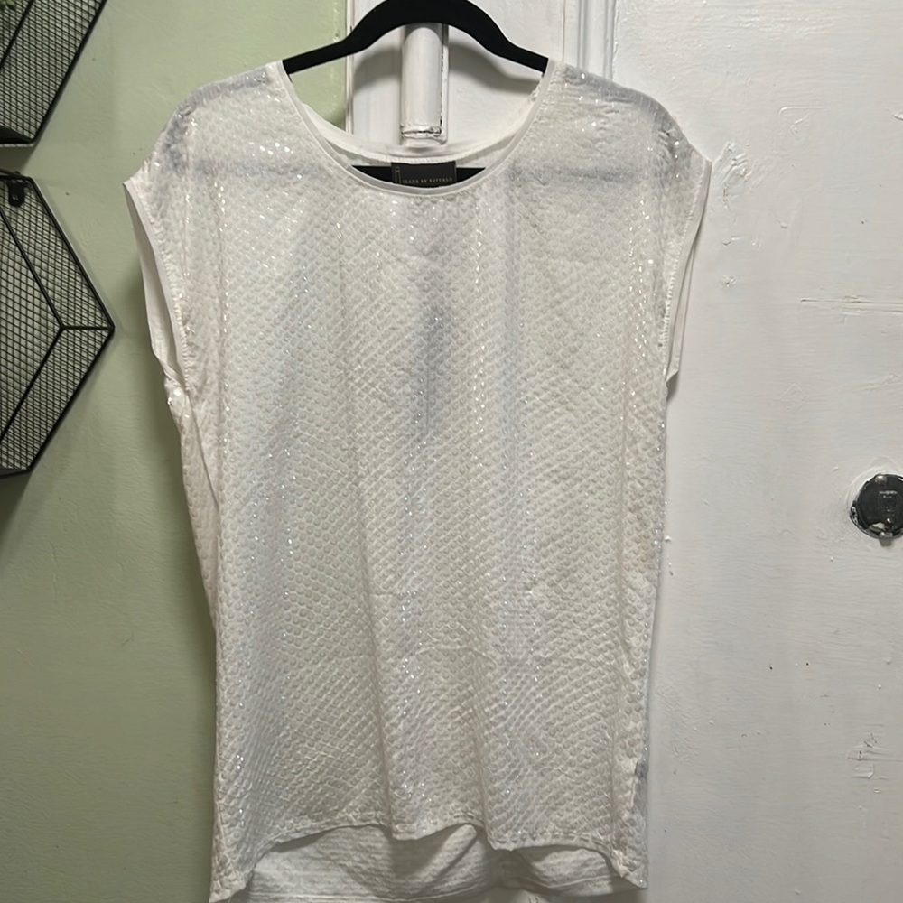 I Jeans by Buffalo white sequined shirt Size: S